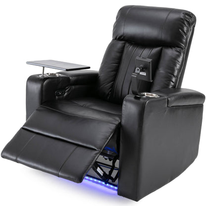 Premium Power Recliner with Storage Arms
