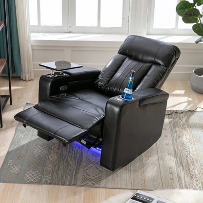 Premium Power Recliner with Storage Arms