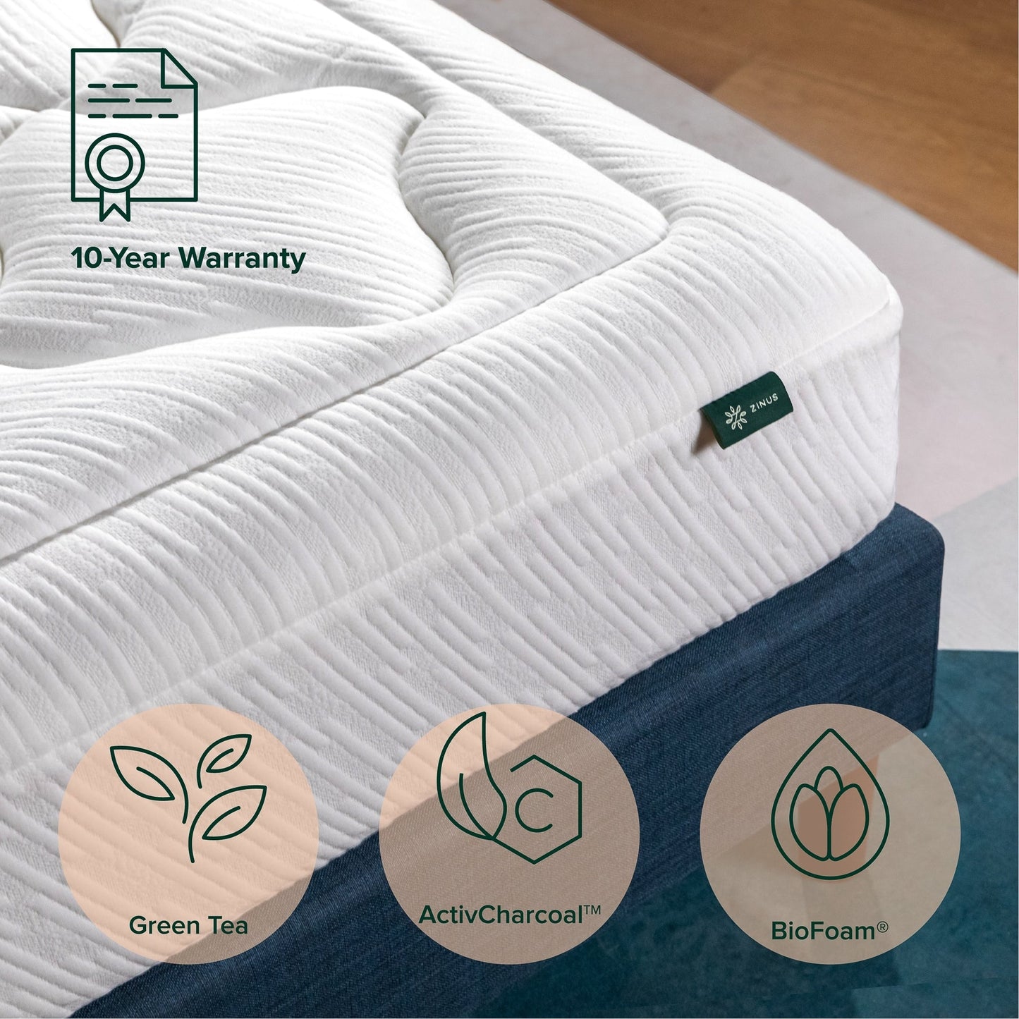 Priage by ZINUS 10 Inch Cloud Memory Foam Mattress