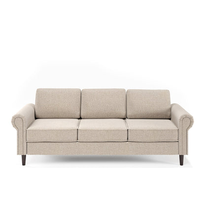 Priage by ZINUS Oatmeal Beige Upholstered Madison Sofa