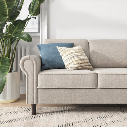 Priage by ZINUS Oatmeal Beige Upholstered Madison Sofa