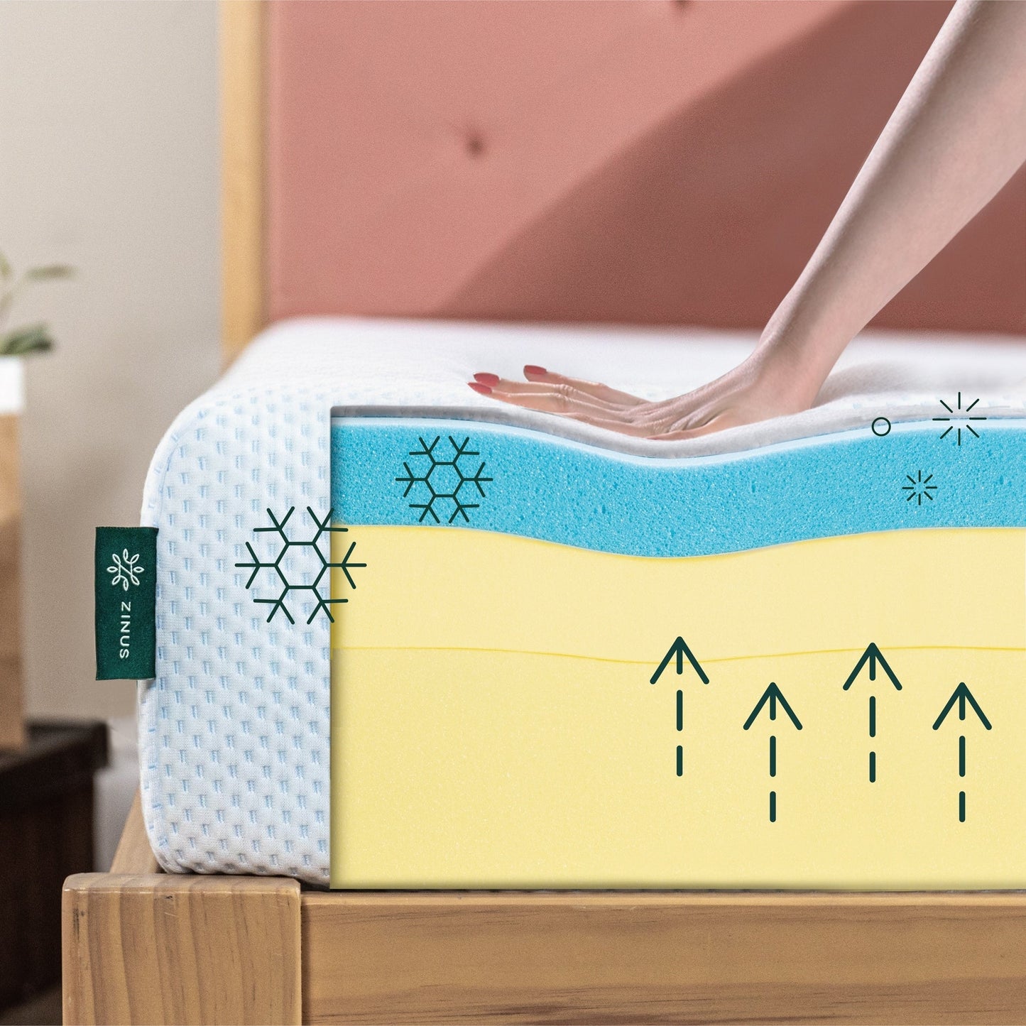Priage by Zinus 10-inch Green Tea Gel Memory Foam Mattress