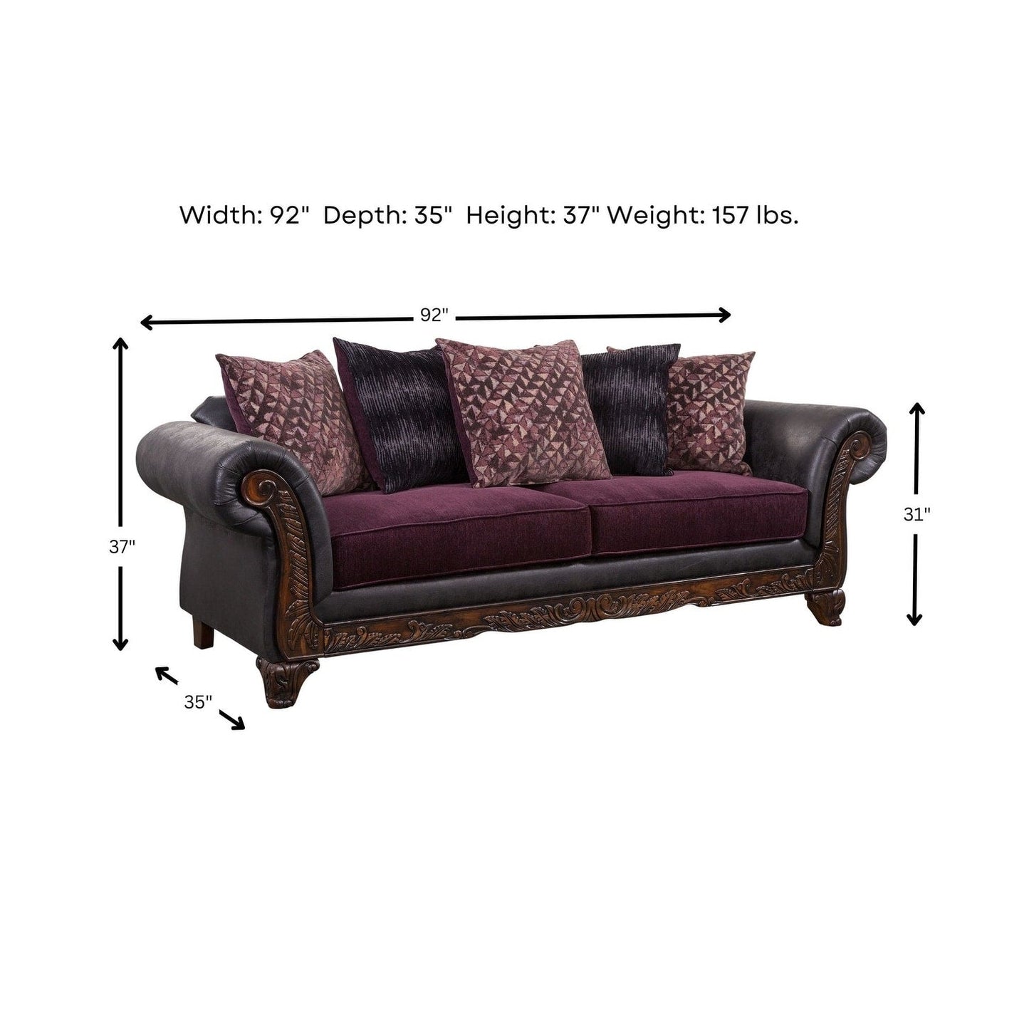 Woodhaven Furniture Prince Sofa