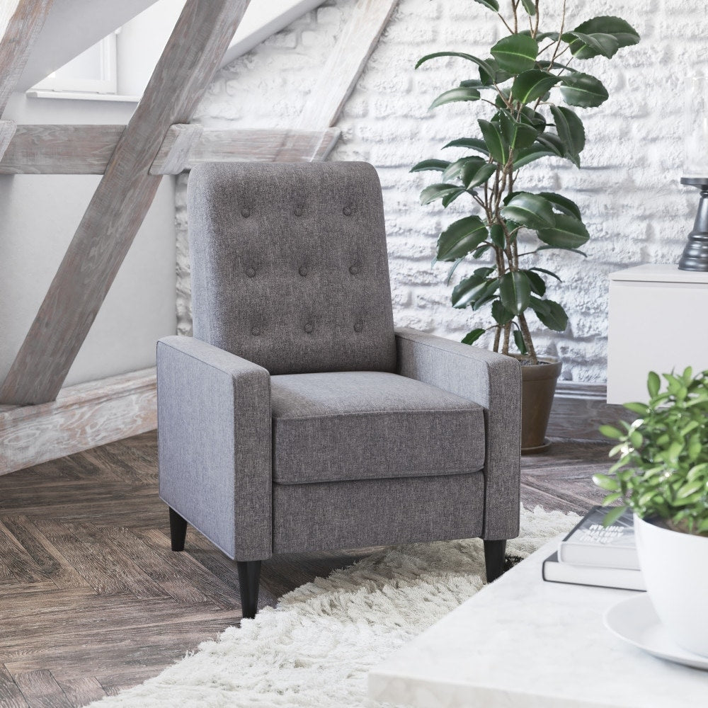 Pushback Recliner with Button Tufted Back