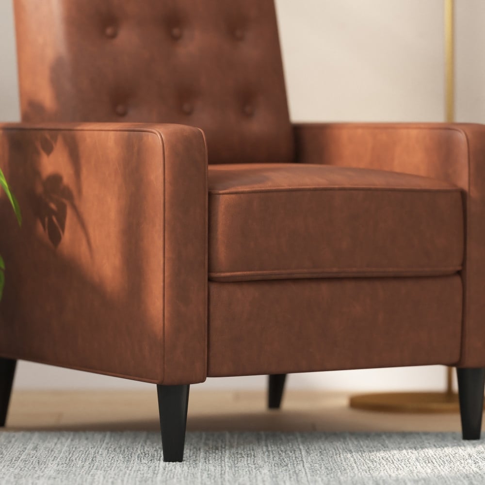 Pushback Recliner with Button Tufted Back