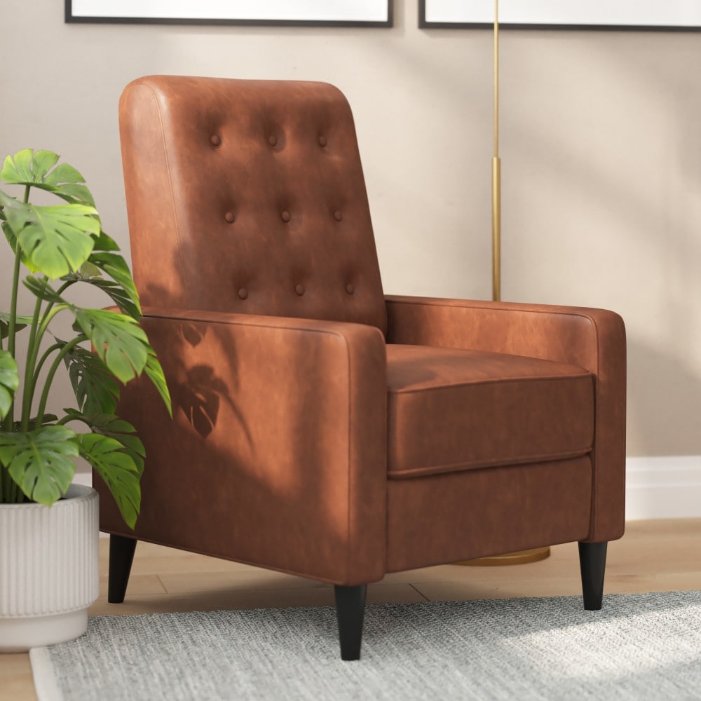 Pushback Recliner with Button Tufted Back
