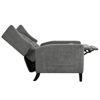 Pushback Recliner with Foldable Side Table & USB Ports
