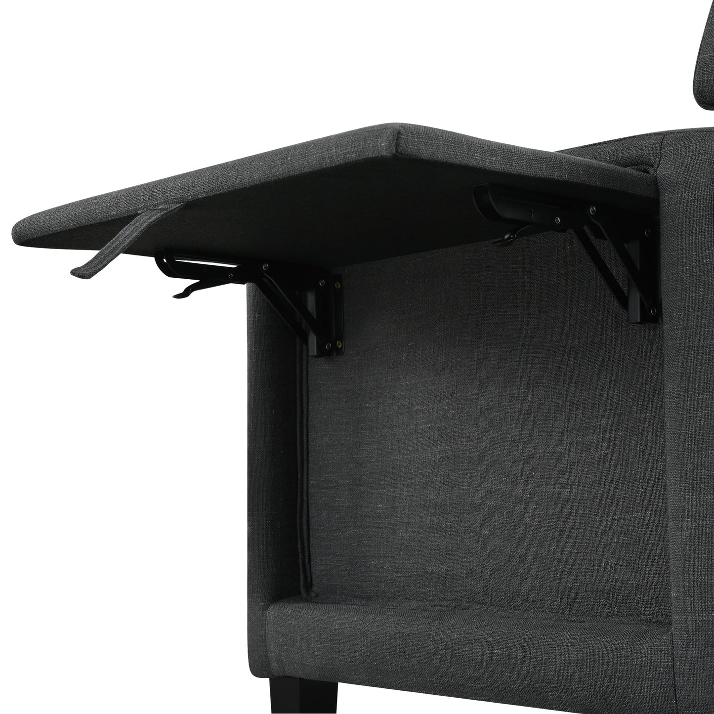 Pushback Recliner with Foldable Side Table & USB Ports