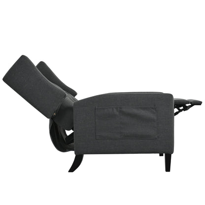 Pushback Recliner with Foldable Side Table & USB Ports