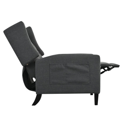 Pushback Recliner with Foldable Side Table & USB Ports