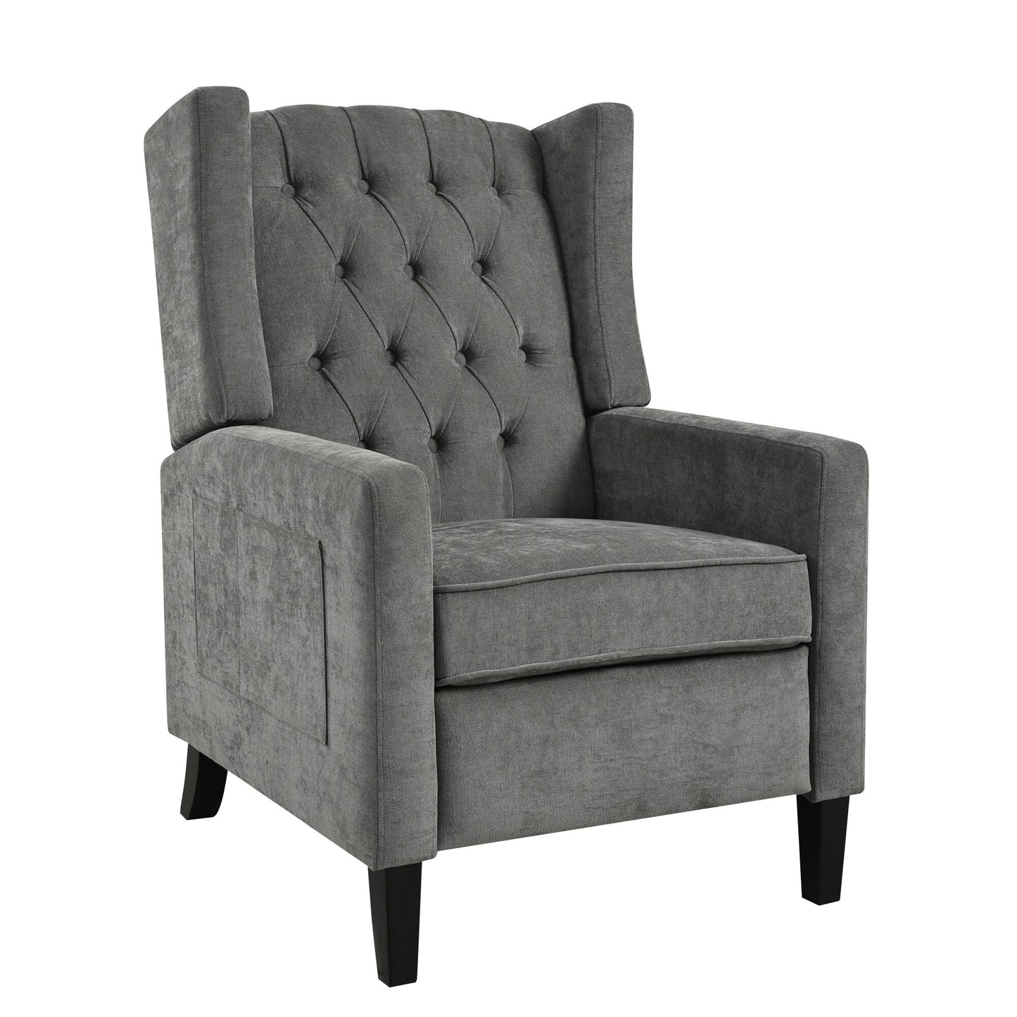 Pushback Recliner with Foldable Side Table & USB Ports