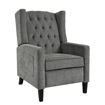 Pushback Recliner with Foldable Side Table & USB Ports