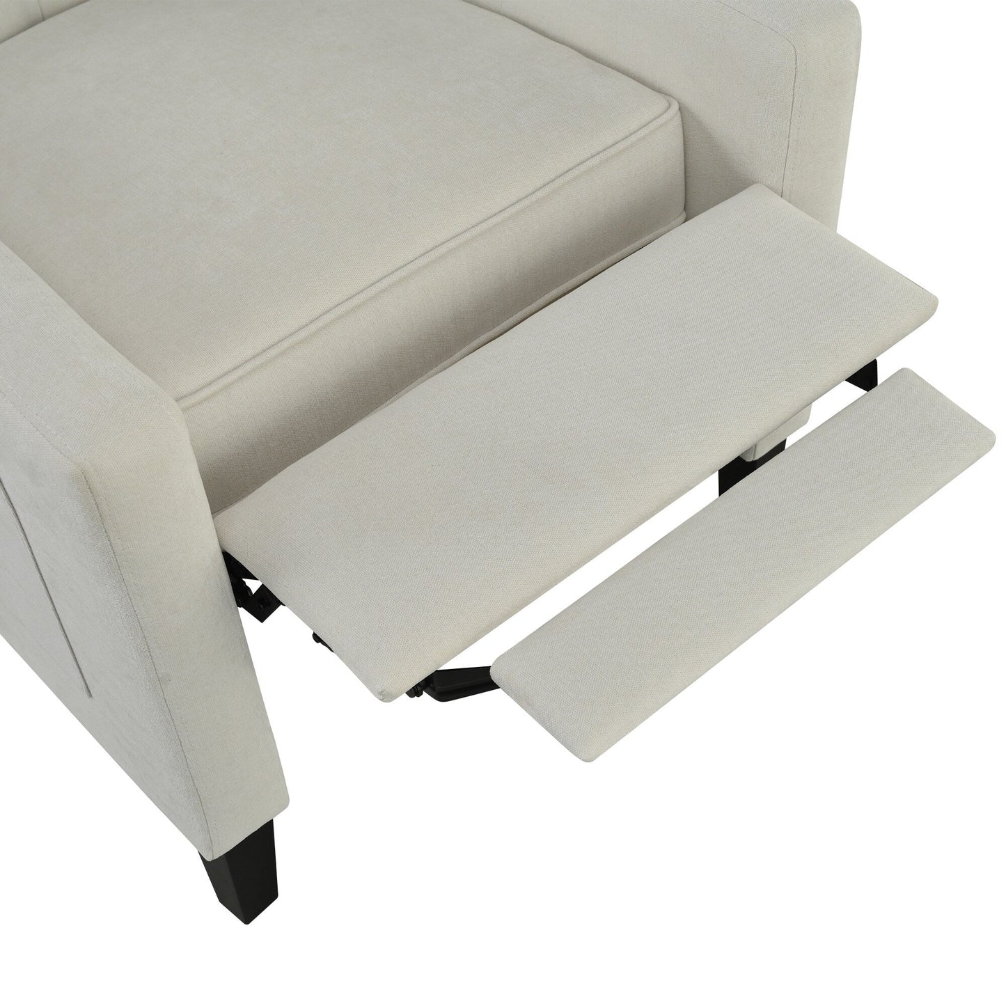 Pushback Recliner with Foldable Side Table & USB Ports