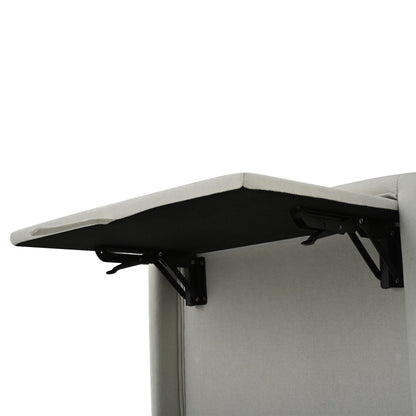 Pushback Recliner with Foldable Side Table & USB Ports