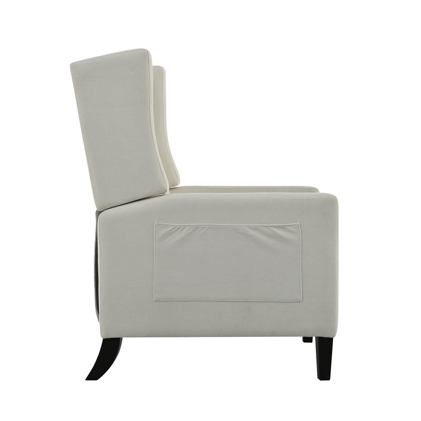 Pushback Recliner with Foldable Side Table & USB Ports