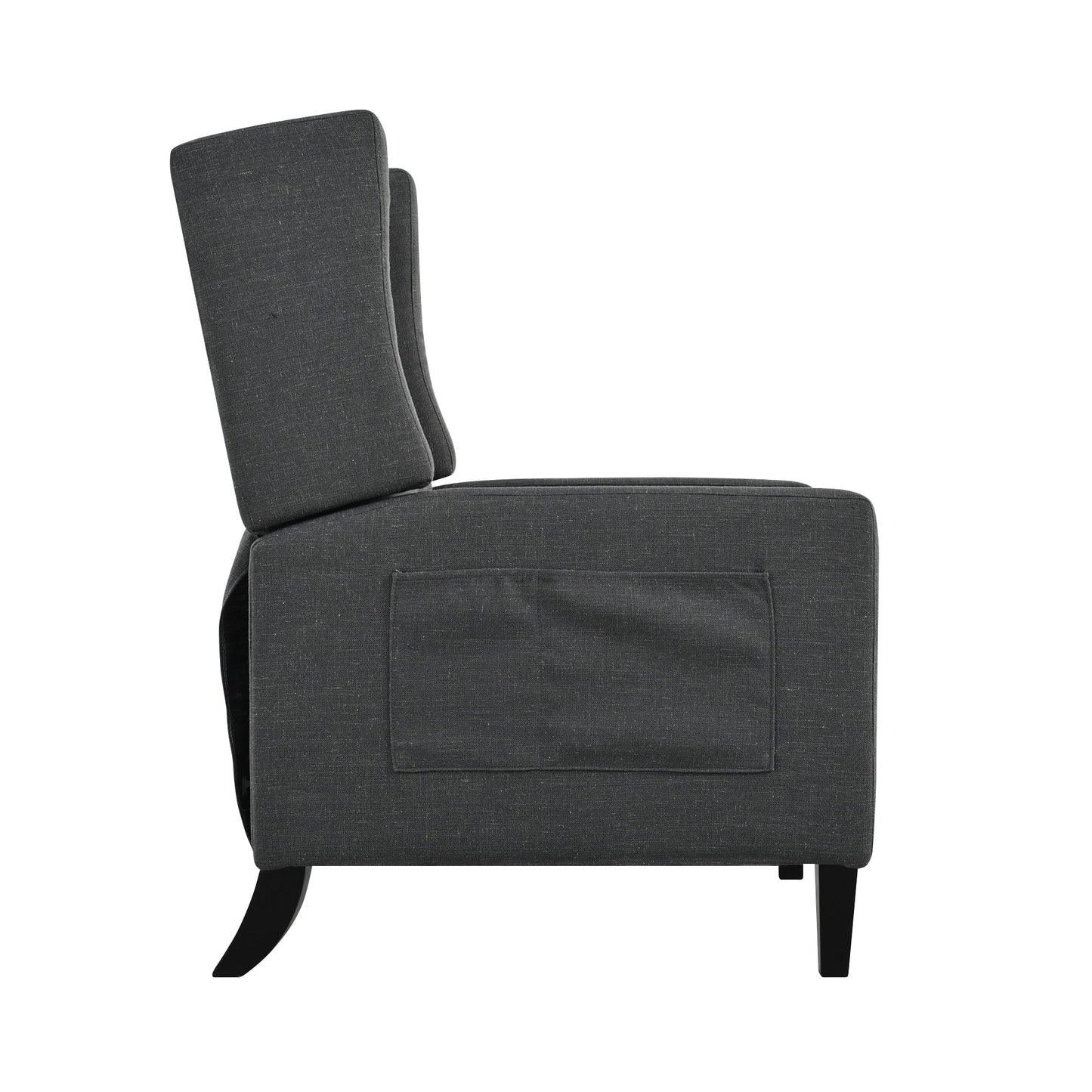 Pushback Recliner with Foldable Side Table & USB Ports