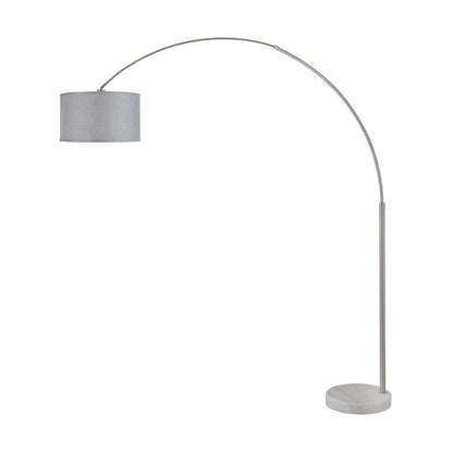 Q-Max 81 Steel Adjustable Arching Floor Lamp With Extra Large Shade and Marble Base