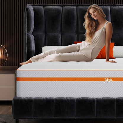 Queen Mattress, 14 Inch Memory Foam Mattress Queen in a Box - Cool Gel Bed Mattress Medium Firm
