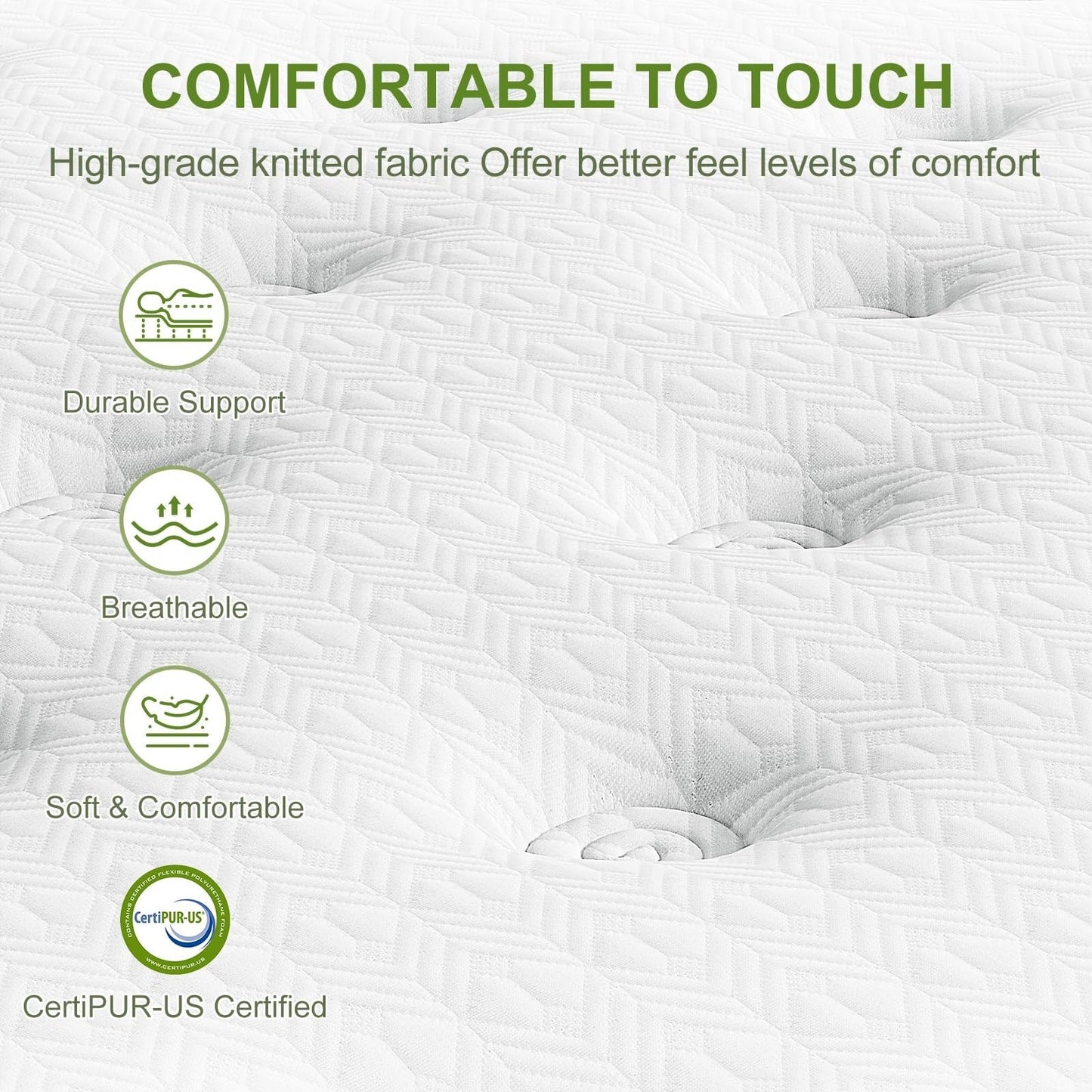 Queen Mattress, 14 Inch Hybrid Mattress in a Box with Gel Memory Foam and Pocket Springs, Pressure Relief & Motion Isolation