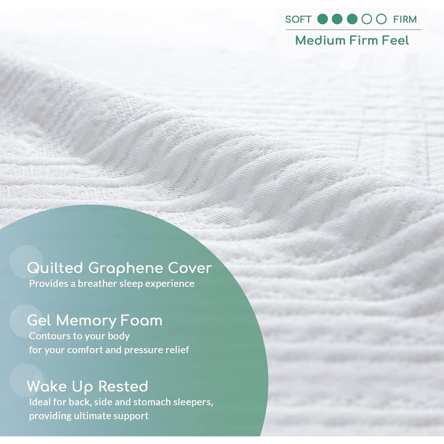 Queen Mattress, 14 Inch Memory Foam Mattress Queen in a Box - Cool Gel Bed Mattress Medium Firm