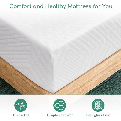 Queen Mattress, 14 Inch Memory Foam Mattress Queen in a Box - Cool Gel Bed Mattress Medium Firm