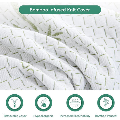 Queen Mattress, 6 Inch Memory Foam, Breathable Bamboo Cover, Medium Firm Green Tea Gel