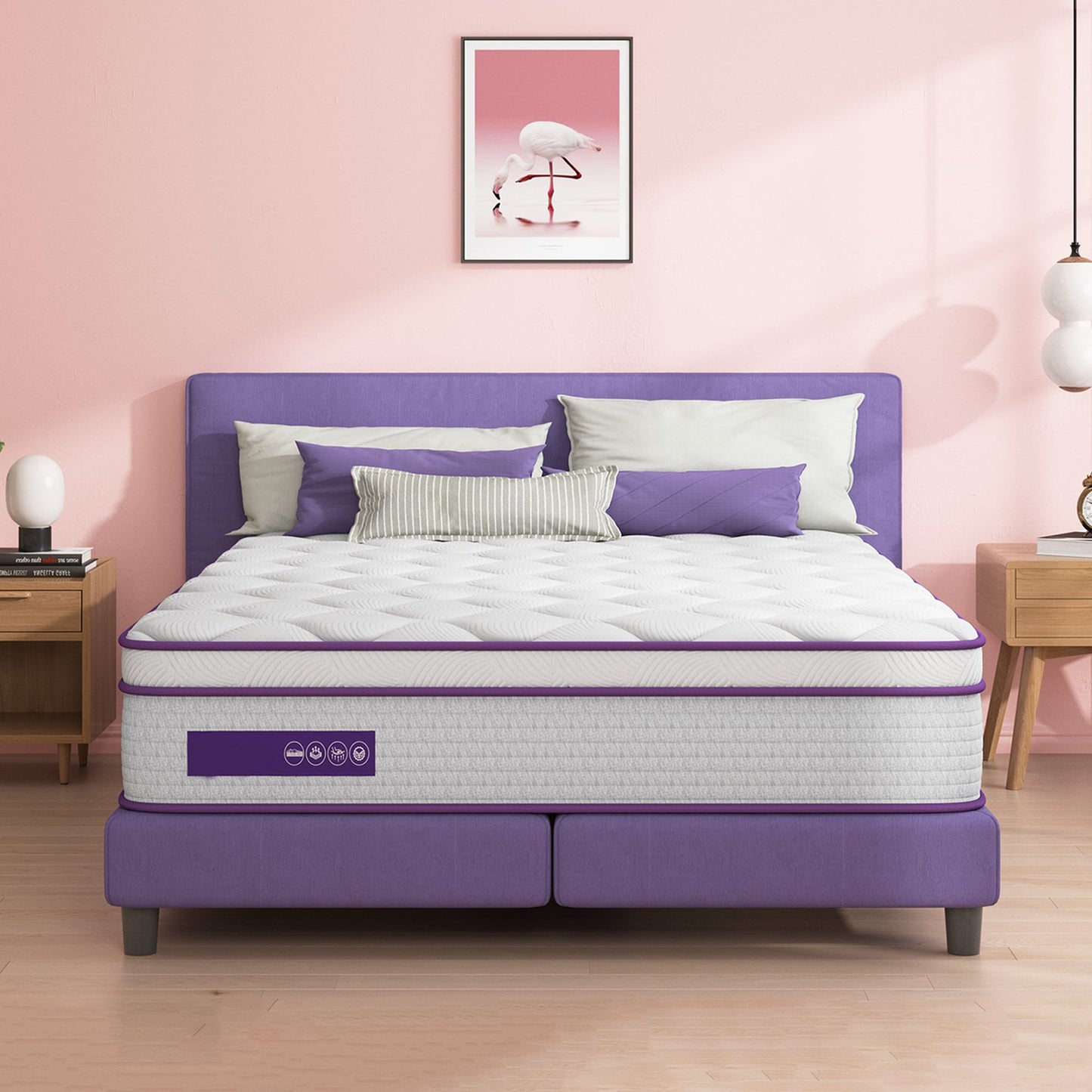 Queen Mattress,10 Inch Hybrid Memory Foam Mattress,Different Color Optional