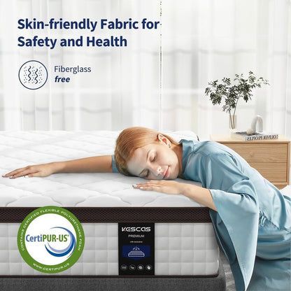 Queen Mattress,10 Inch Hybrid Memory Foam Mattress,Different Color Optional