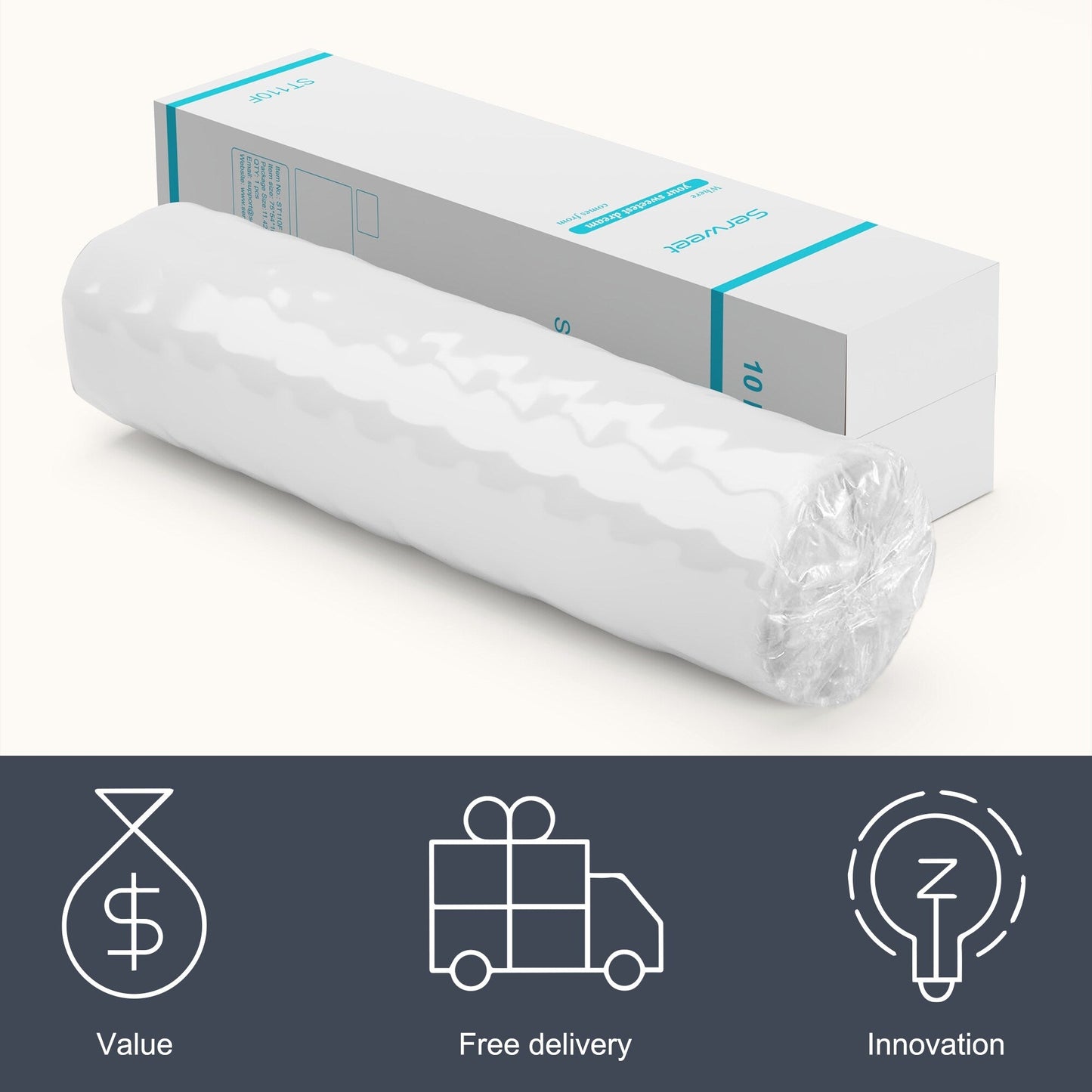 Queen Mattress,10 Inch Hybrid Memory Foam Mattress,Different Color Optional