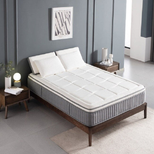 Queen Mattress,12 Inch Euro Top Hybrid Mattress, Gel Memory Foam with Pocket Spring Mattress in a Box for Cool Sleep