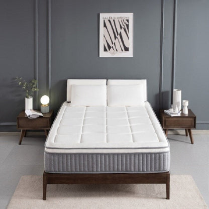 Queen Mattress,12 Inch Euro Top Hybrid Mattress, Gel Memory Foam with Pocket Spring Mattress in a Box for Cool Sleep