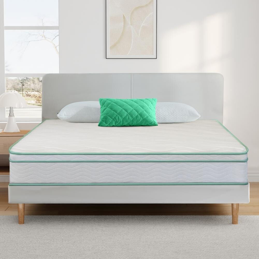 Queen Size- 10-inch Cool Gel Memory Foam Innerspring Hybrid Mattress, Heavy-duty Tempered Steel Coils, Breathability