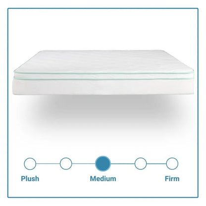 Queen Size- 10-inch Cool Gel Memory Foam Innerspring Hybrid Mattress, Heavy-duty Tempered Steel Coils, Breathability