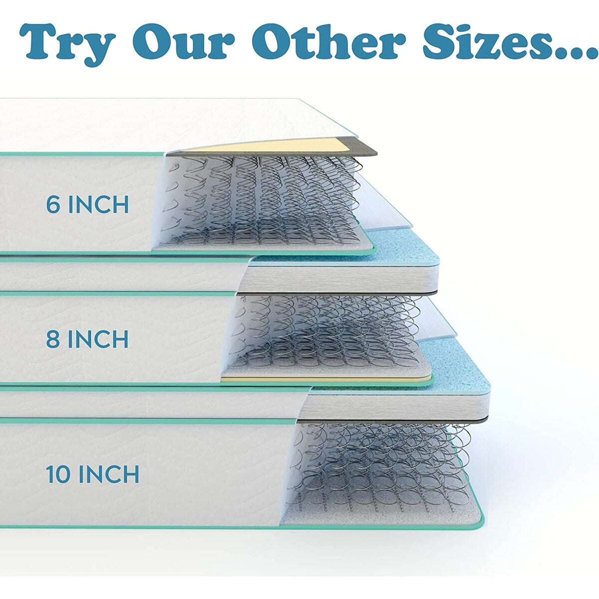 Queen Size- 10-inch Cool Gel Memory Foam Innerspring Hybrid Mattress, Heavy-duty Tempered Steel Coils, Breathability