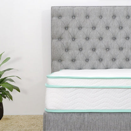 Queen Size- 10-inch Cool Gel Memory Foam Innerspring Hybrid Mattress, Heavy-duty Tempered Steel Coils, Breathability