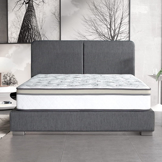 Queen Size- 10 Majestic Medium Pillow-Top Cool Gel Memory Edge Support Pocket Spring Hybrid Mattress