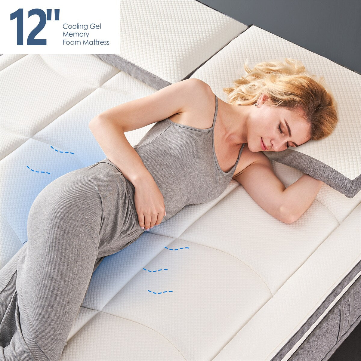 Queen Size Mattress 12 Inch Mattress Gel Memory Foam Balance Support