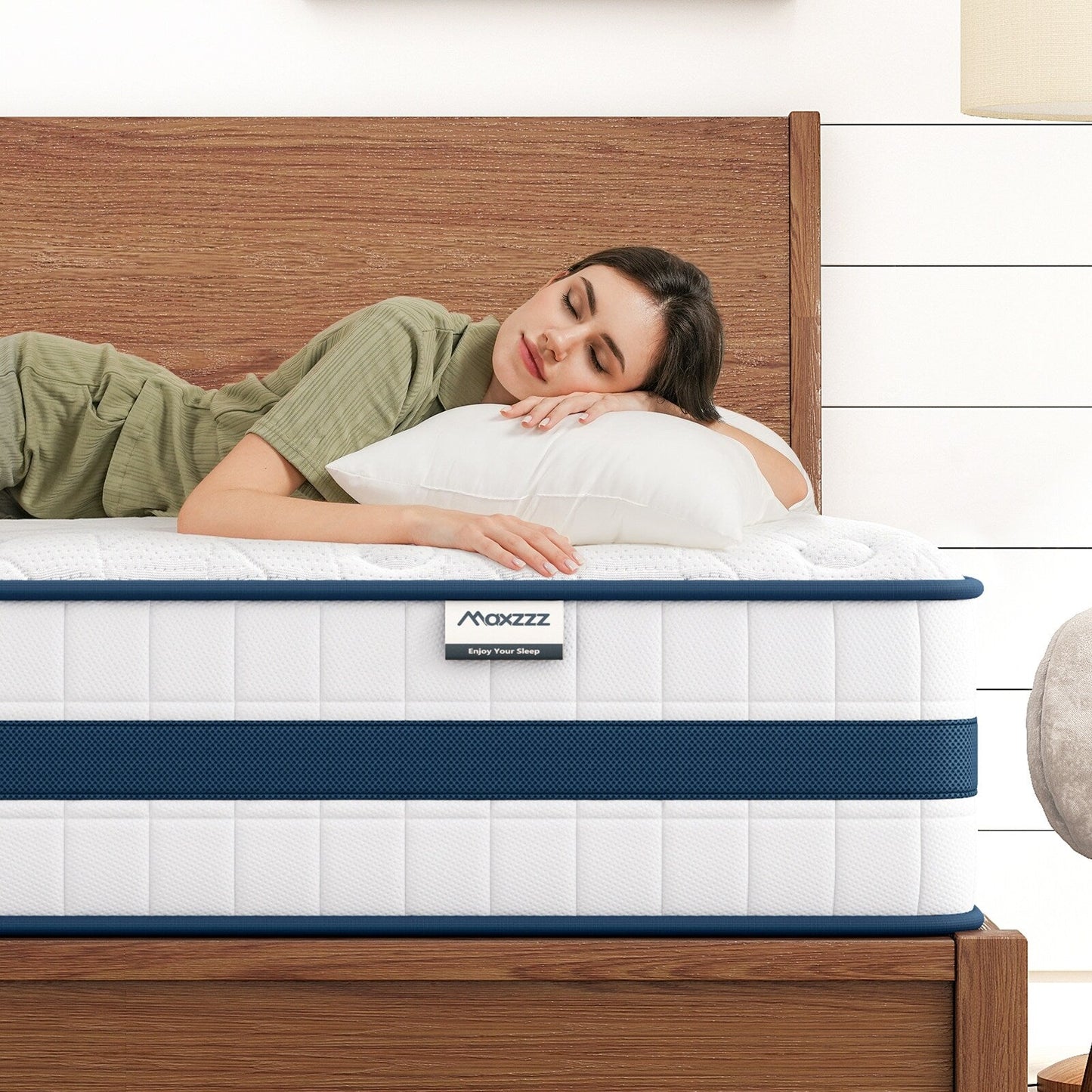 Queen Size Mattress, 10 Inch Queen Hybrid Mattresses in A Box Pressure Relief & Supportive,Cooling Memory Foam & Pocket Coils