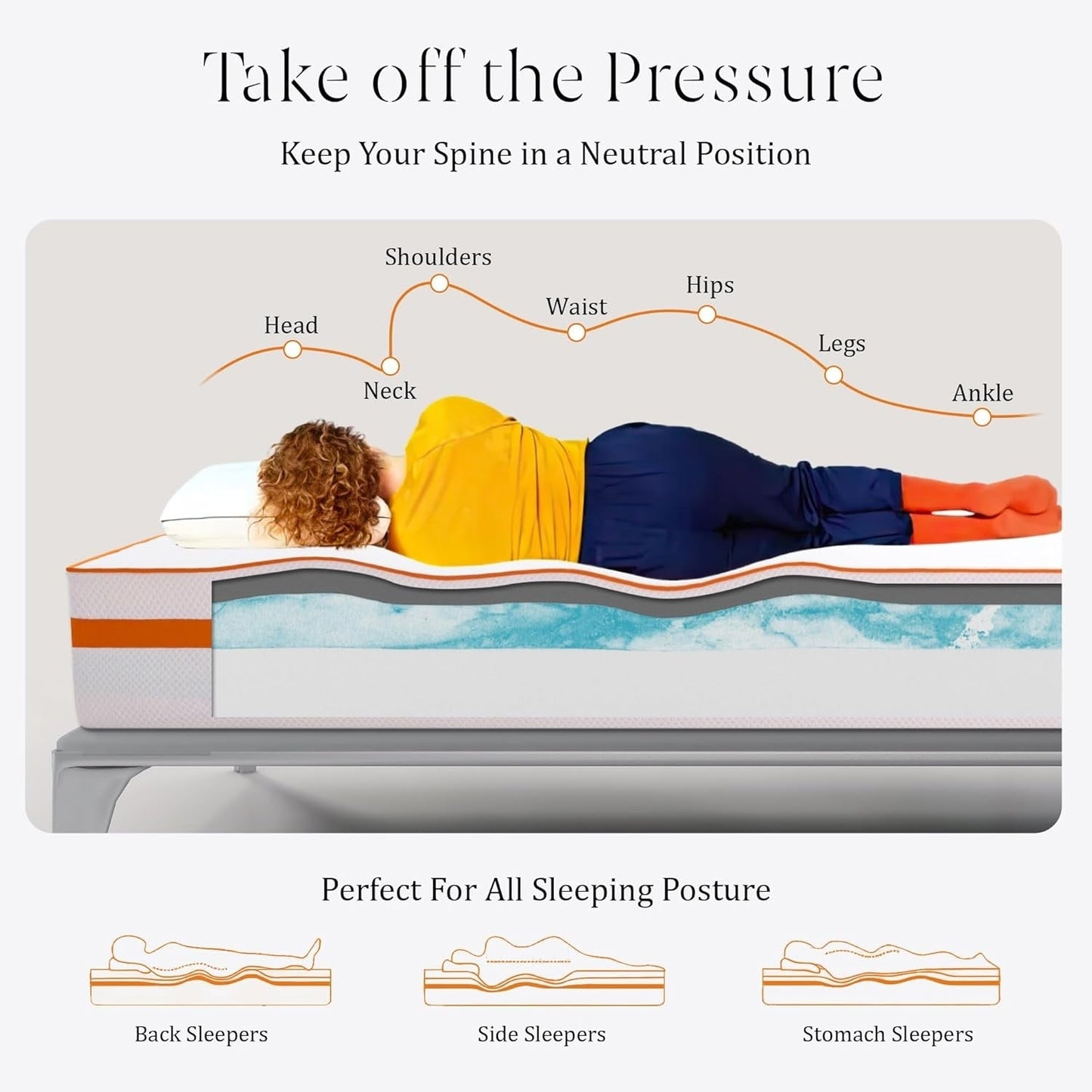 Queen mattress 12 Inch Gel Memory Foam Mattress Medium Feel-Hypoallergenic Breathable Cover mattress in a box