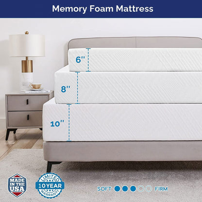 Queen mattress 12 Inch Gel Memory Foam Mattress Medium Feel-Hypoallergenic Breathable Cover mattress in a box