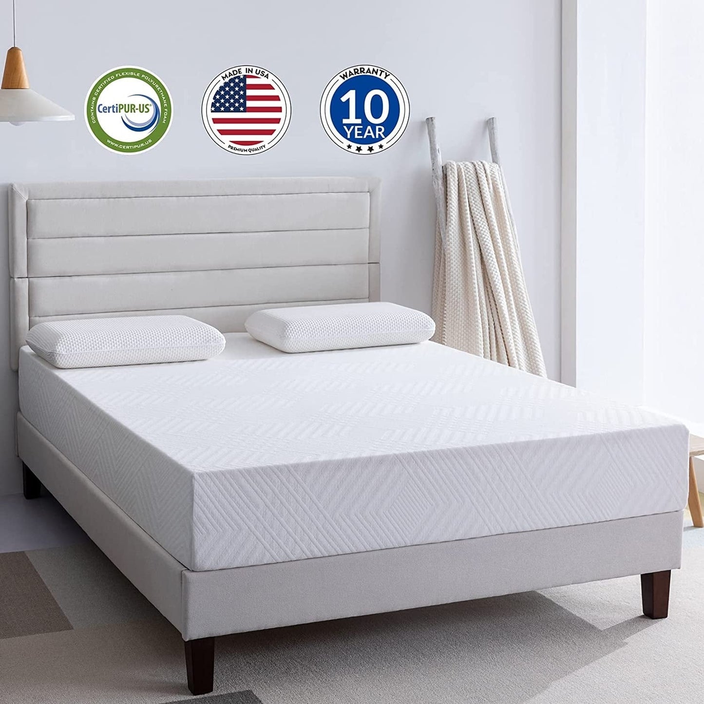 Queen mattress 12 Inch Gel Memory Foam Mattress Medium Feel-Hypoallergenic Breathable Cover mattress in a box