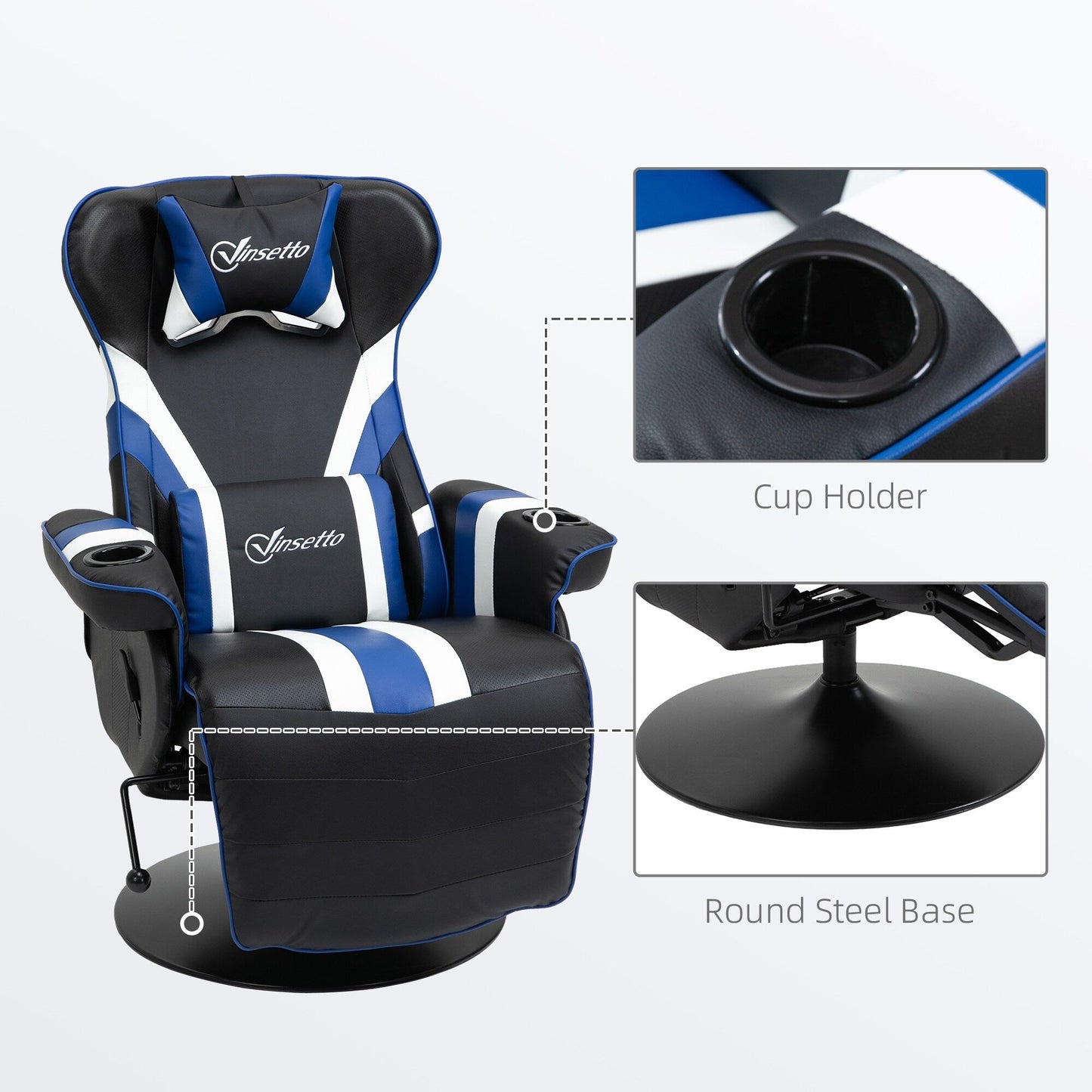 Racing Style Computer Recliner with Lumbar Support