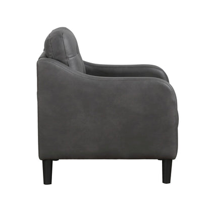 Reagan Polished Microfiber Living Room Sofa