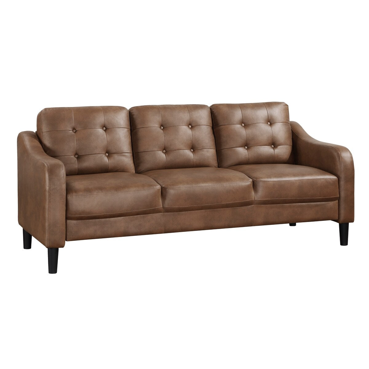 Reagan Polished Microfiber Living Room Sofa