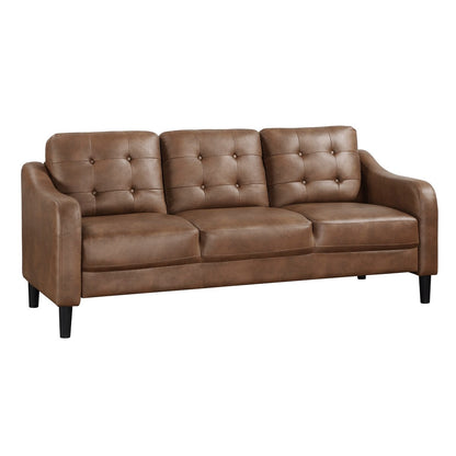 Reagan Polished Microfiber Living Room Sofa
