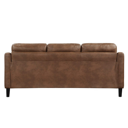 Reagan Polished Microfiber Living Room Sofa