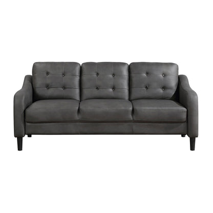 Reagan Polished Microfiber Living Room Sofa
