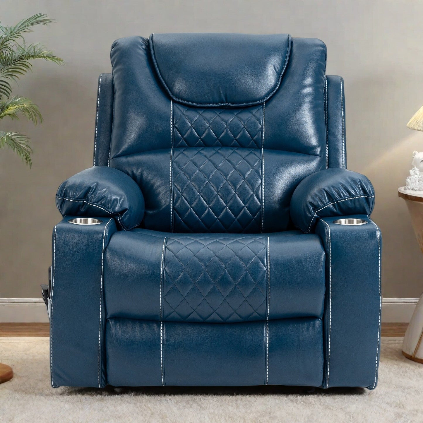 Recliner - 400lb Capacity, Dual OKIN Motor, Massage/Heat - 180° Recline,? Zero Gravity Position