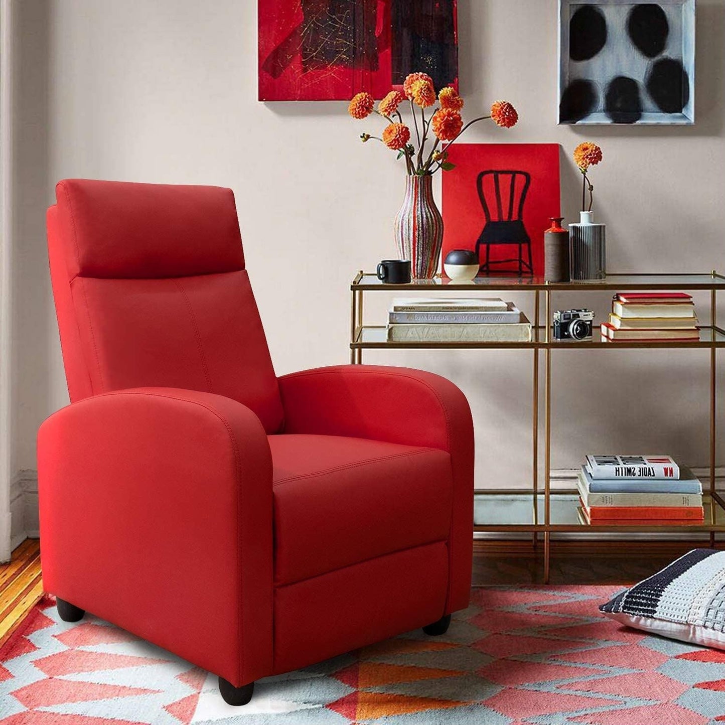 Homall Recliner Chair PU Leather Single Living Room Sofa Recliner