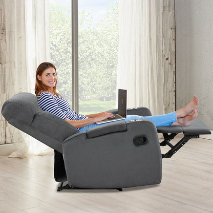 Recliner Chair Single Sofa Lounger with Arm Storage and Cup Holder for Living Room